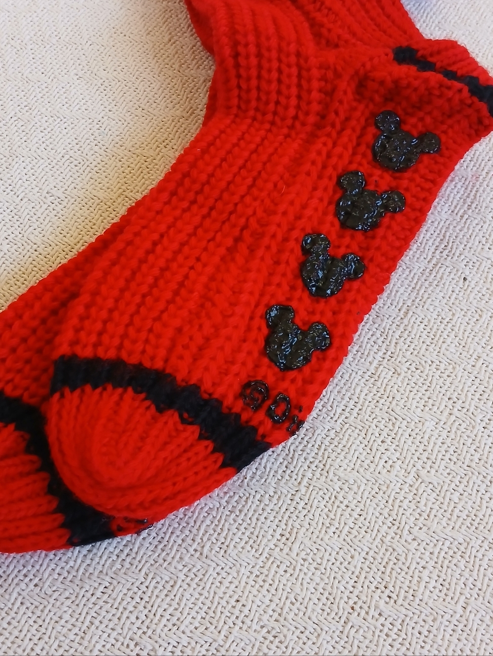 walt disney ♡ mickey mouse anklet slipper socks vintage vibes knit - Picture 5 of 6